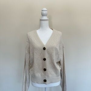 Cyrus Cream Button-Up Cardigan